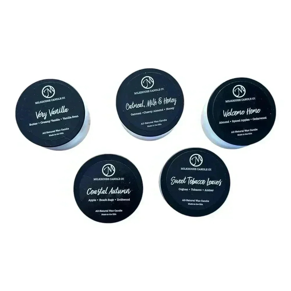 5 Milkhouse Candle Company 1.5 ounce scented tins 5 different scents. - Picture 4 of 5